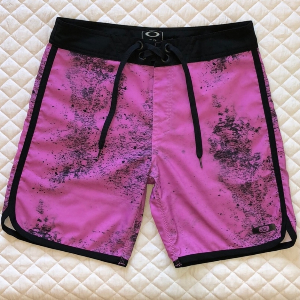 Oakley Pink Swim Trunks